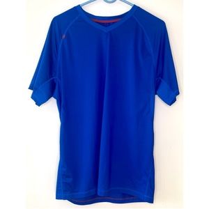 Rhone Blue Stripe Sentry Athletic Short Sleeve Tee